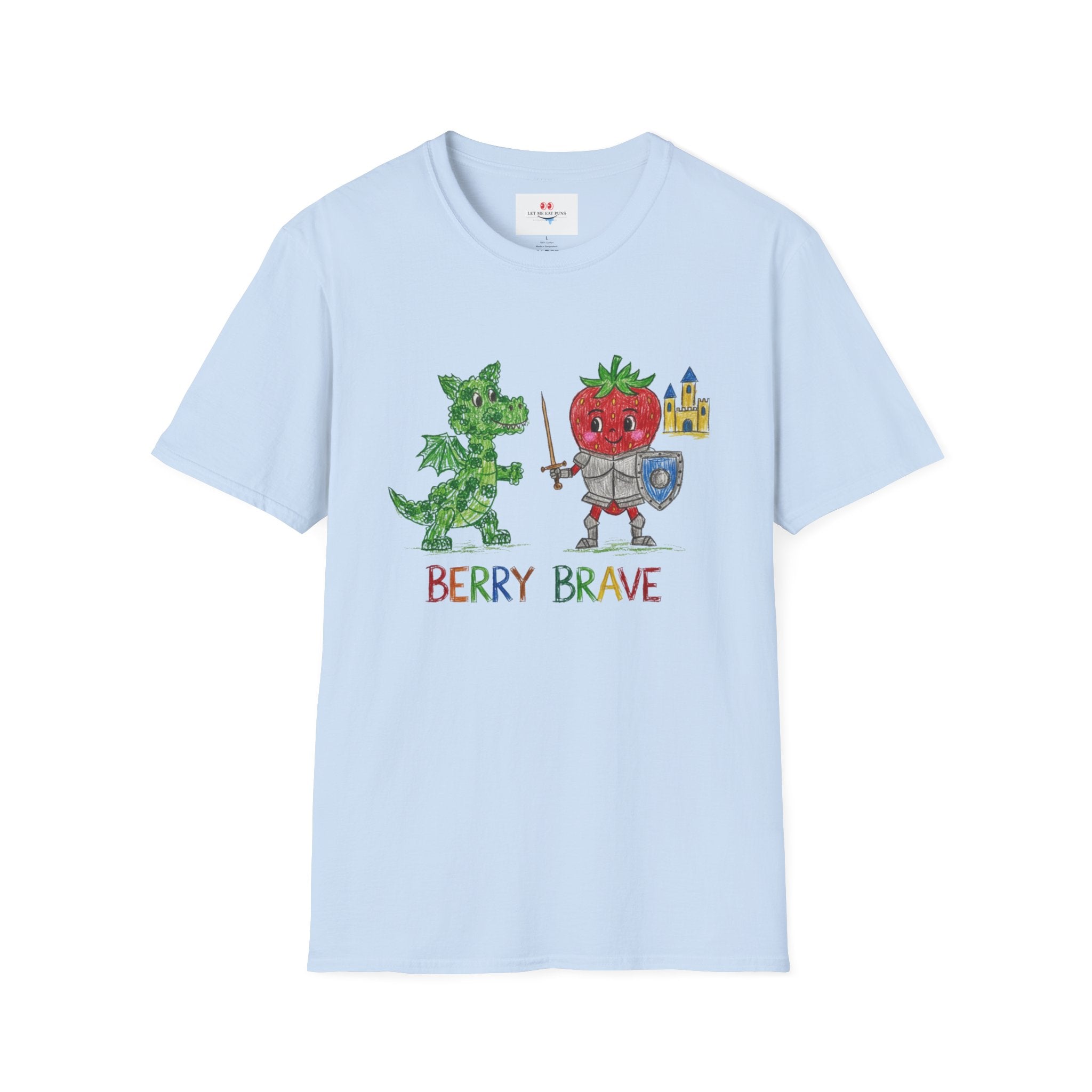 Berry Brave Dragon And Strawberry Crayon T - shirt