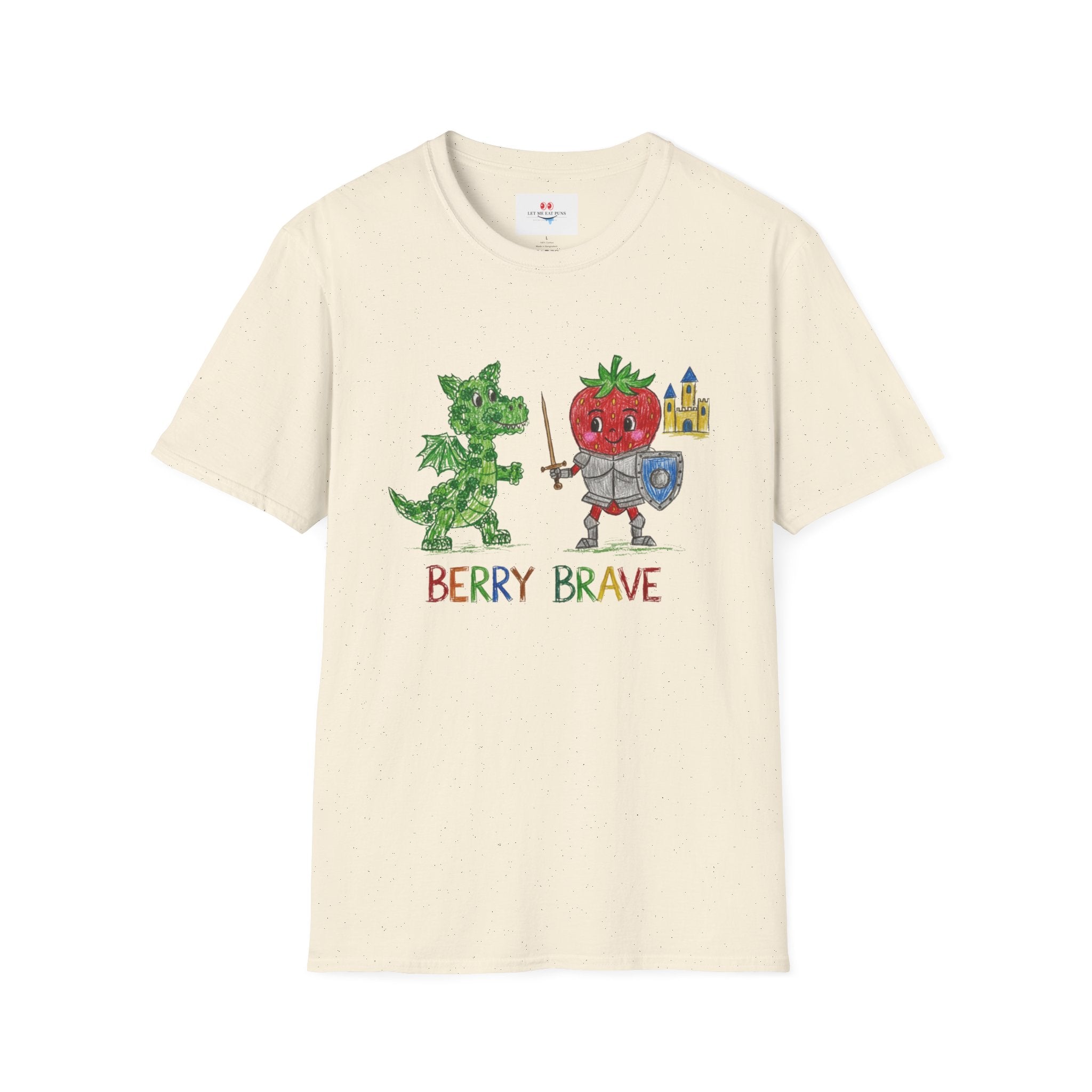 Berry Brave Dragon And Strawberry Crayon T - shirt