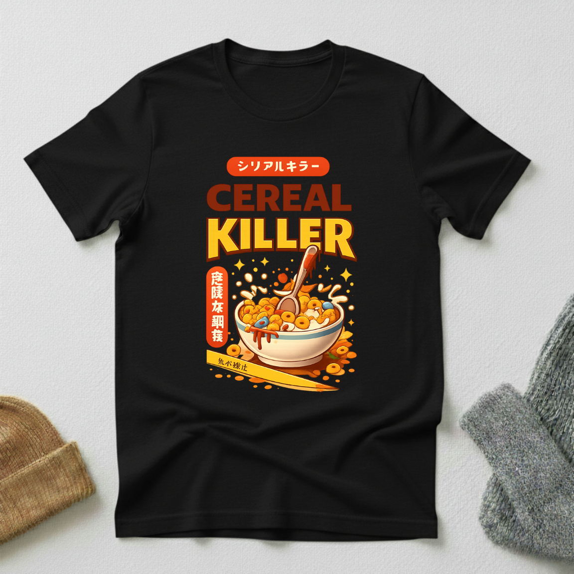 Cereal Killer Japanese Anime Kawaii T - Shirt