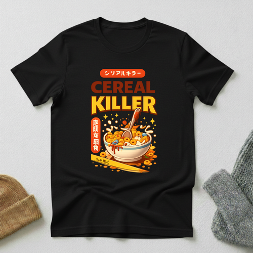 Cereal Killer Japanese Anime Kawaii T - Shirt