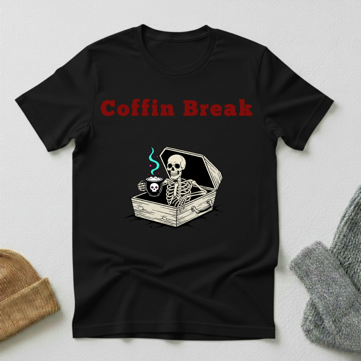Coffin Break Horror Gothic Street Art T - Shirt
