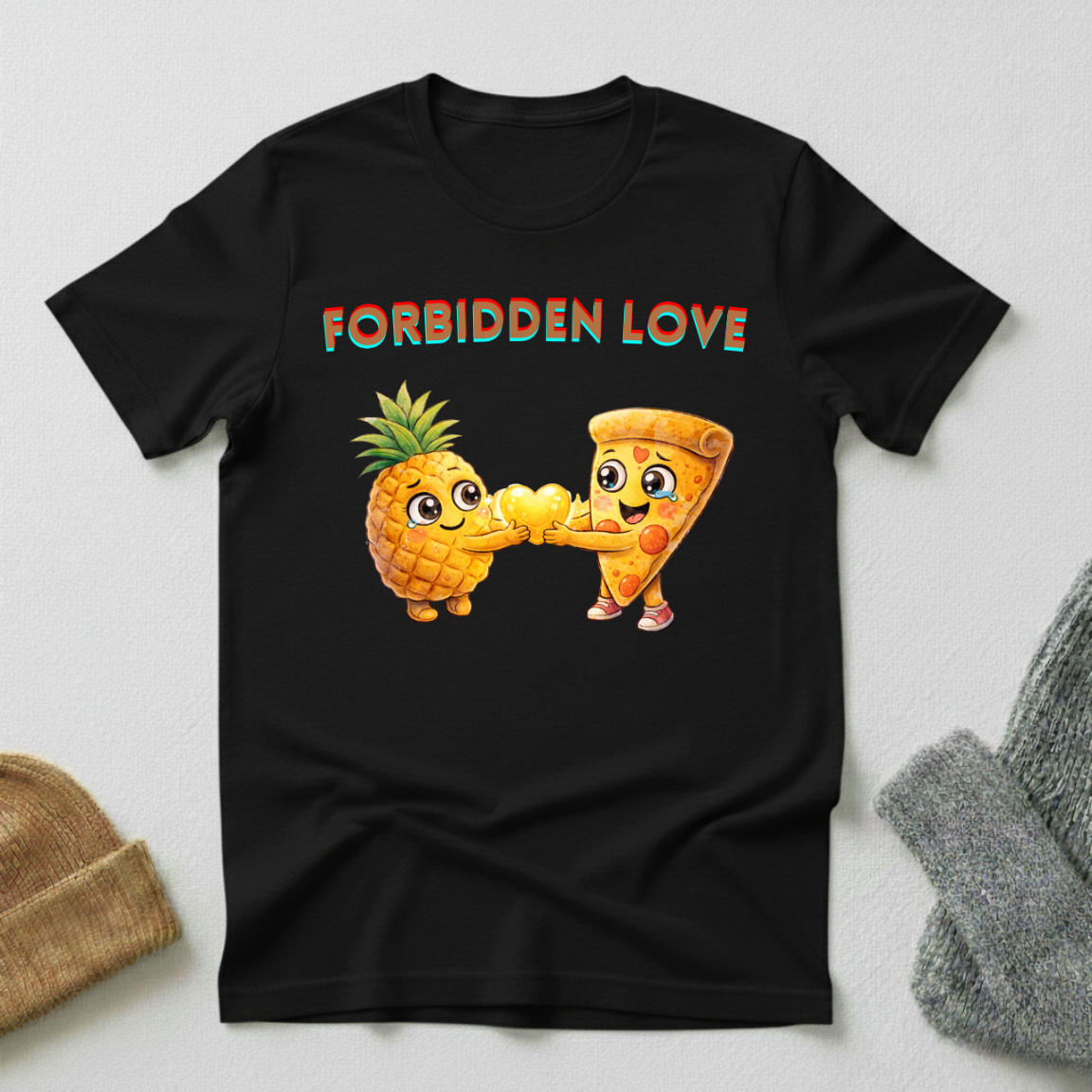 Forbidden Love Pineapple Pizza Romance T - Shirt