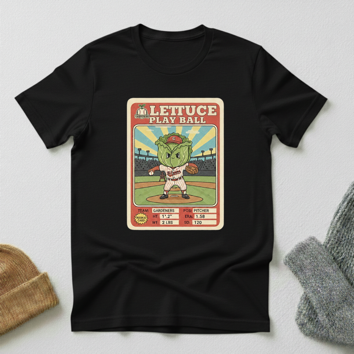 Lettuce Play Ball Trading Card T - Shirt