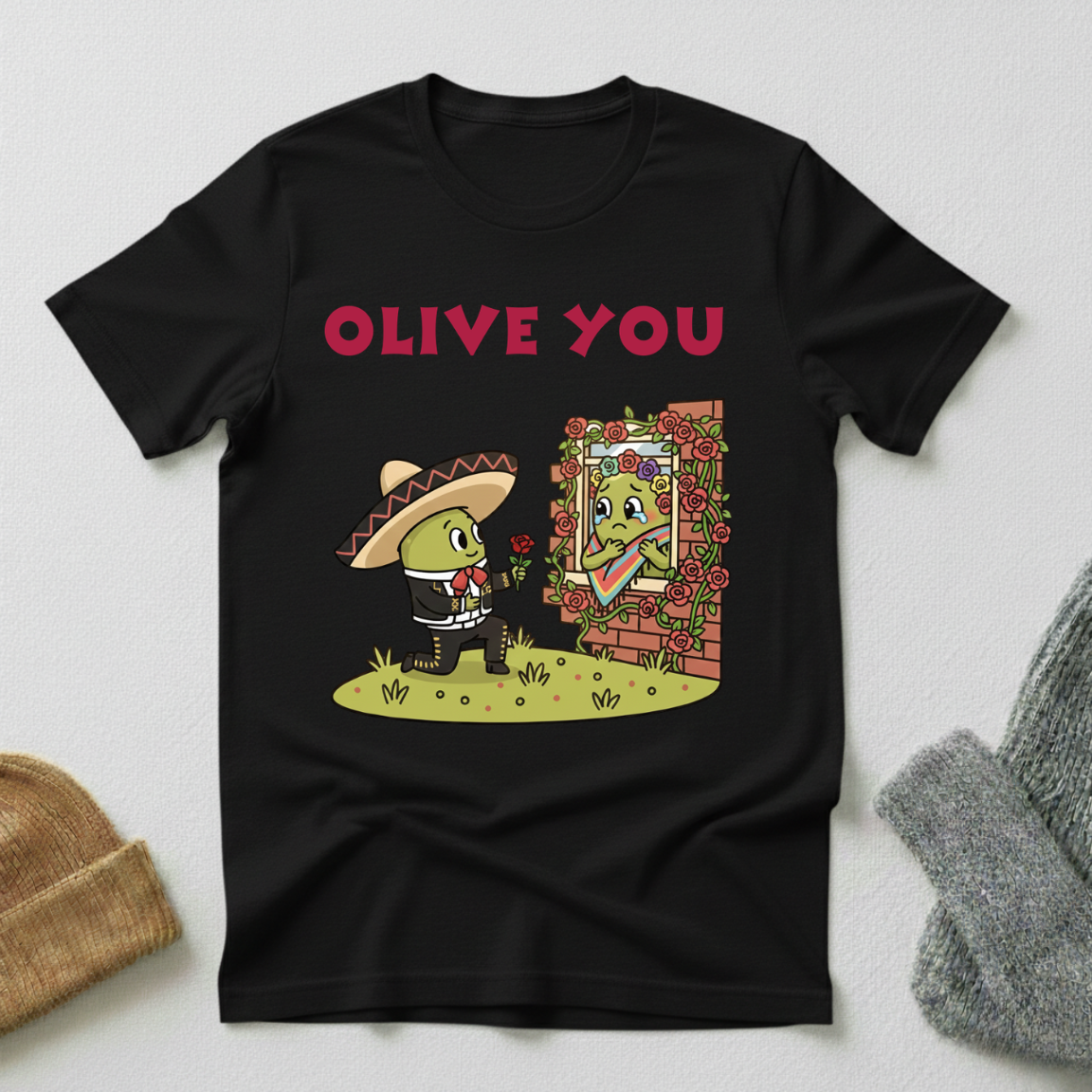 Olive You Mariachi Rose T - Shirt