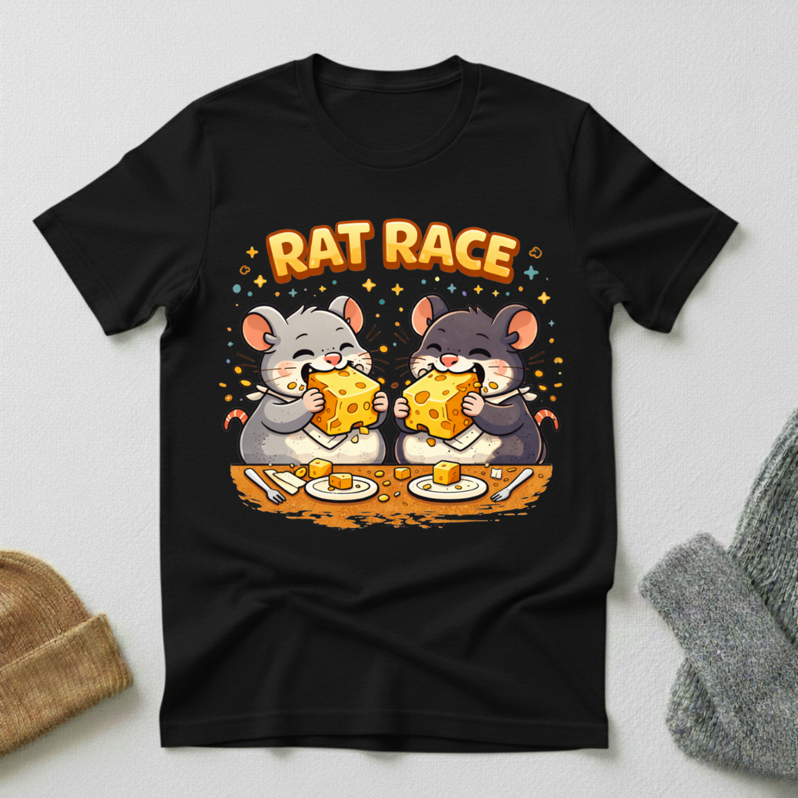 Rat Race Competitive Cheese Eating T - Shirt