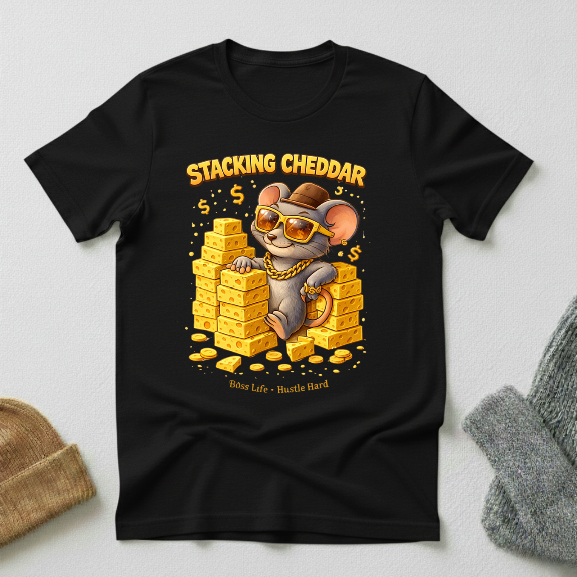 Stacking Cheddar Boss T - Shirt