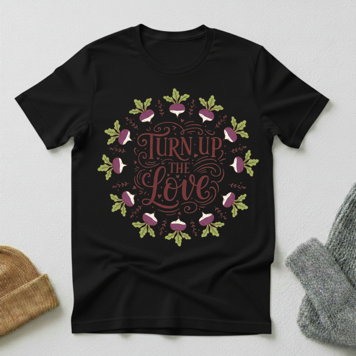 Turn Up The Love Vintage Elegance T - Shirt