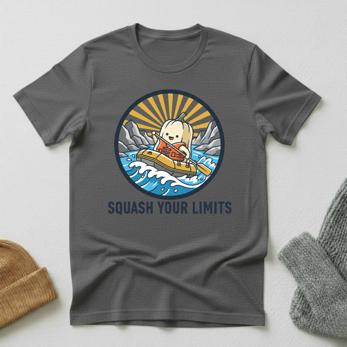 Squash Your Limits Whitewater Rafting T - Shirt