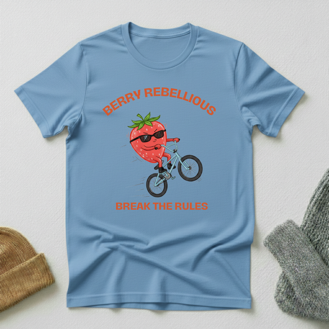 Berry Rebellious Break The Rules Bicycle T - Shirt