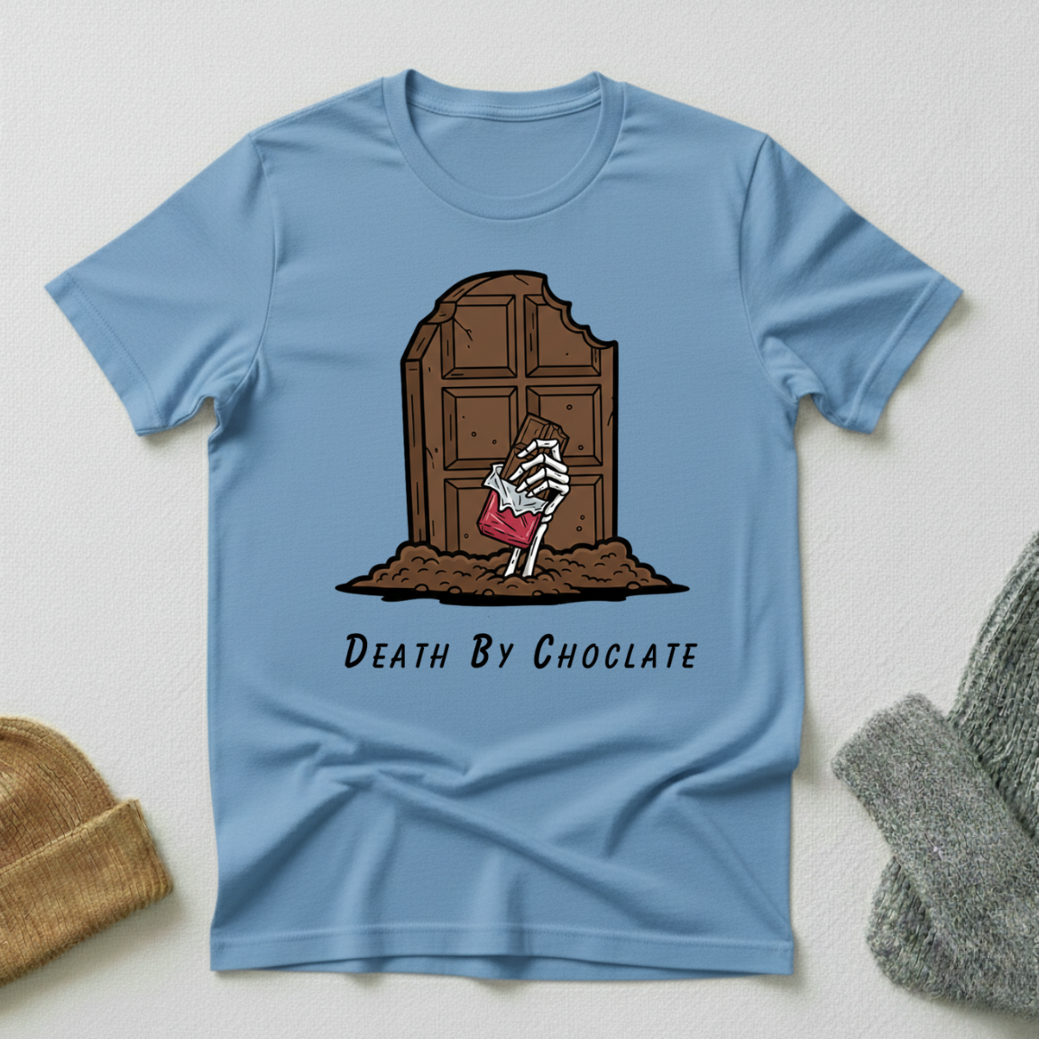 Death By Choclate Horror Gothic Street Art T - Shirt