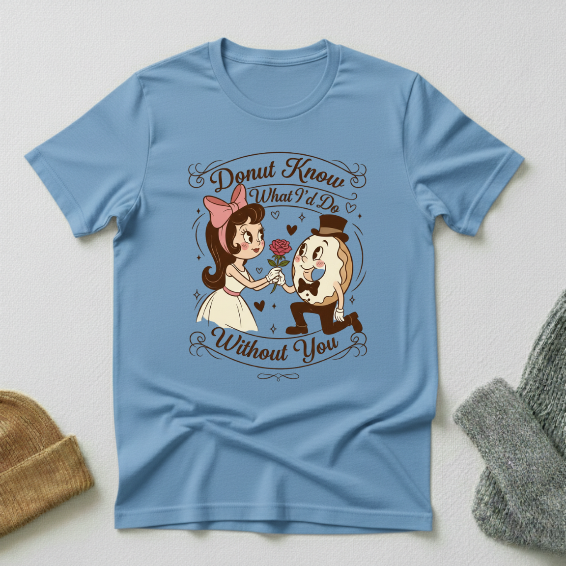 Donut Know What I'd Do Without You Valentines Rose T - Shirt