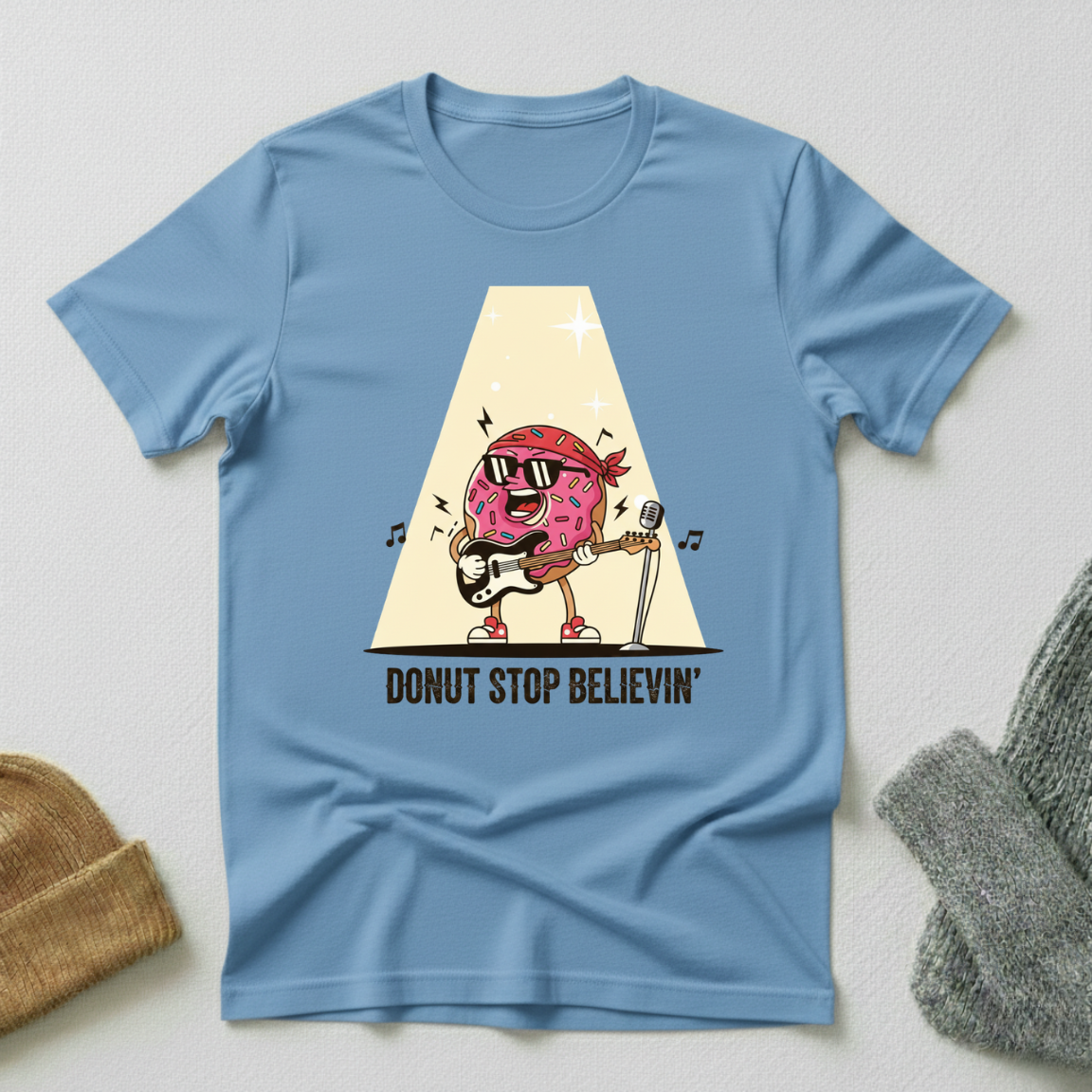Donut Stop Believin Guitar Singer T - Shirt