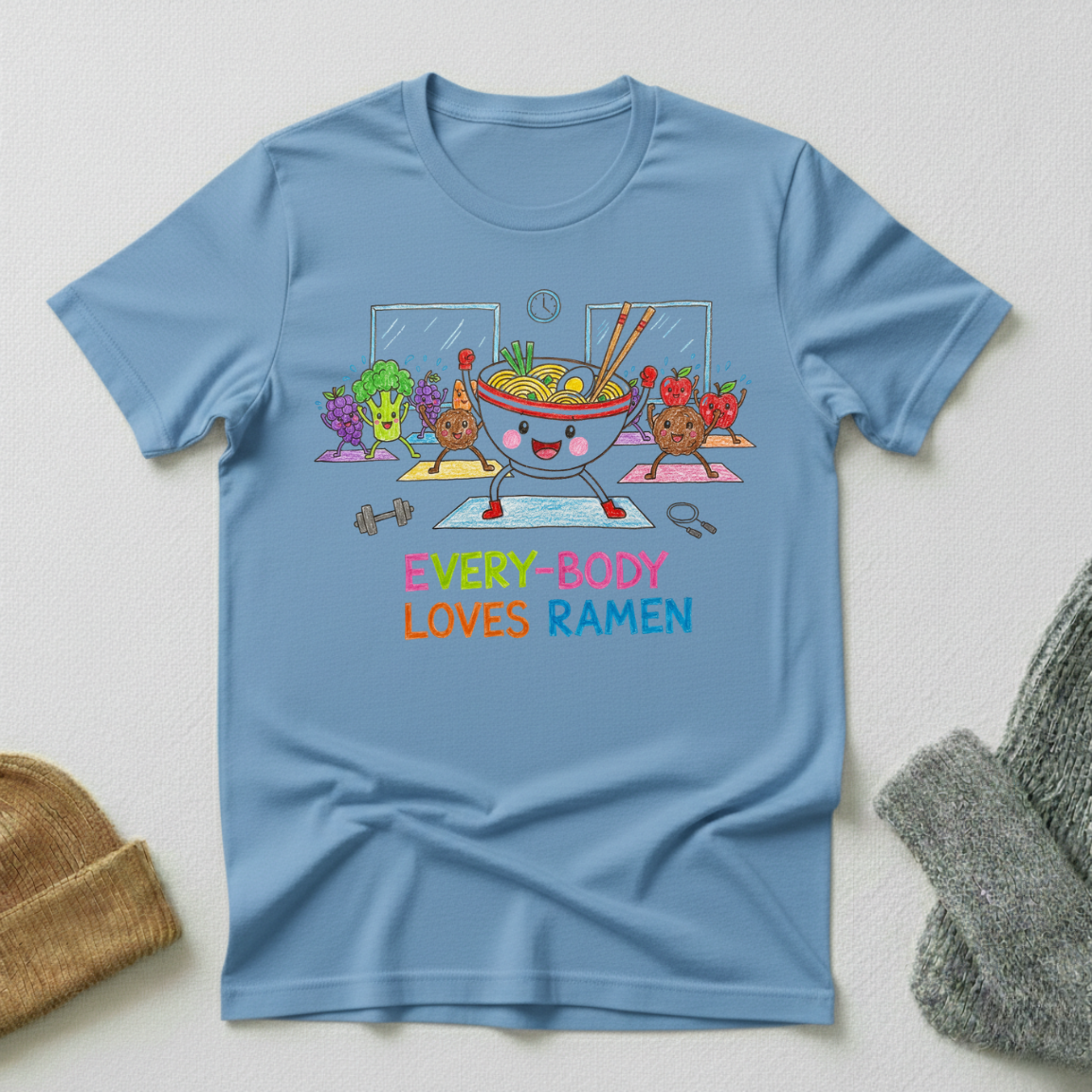 EveryBody Loves Ramen Crayon T - Shirt