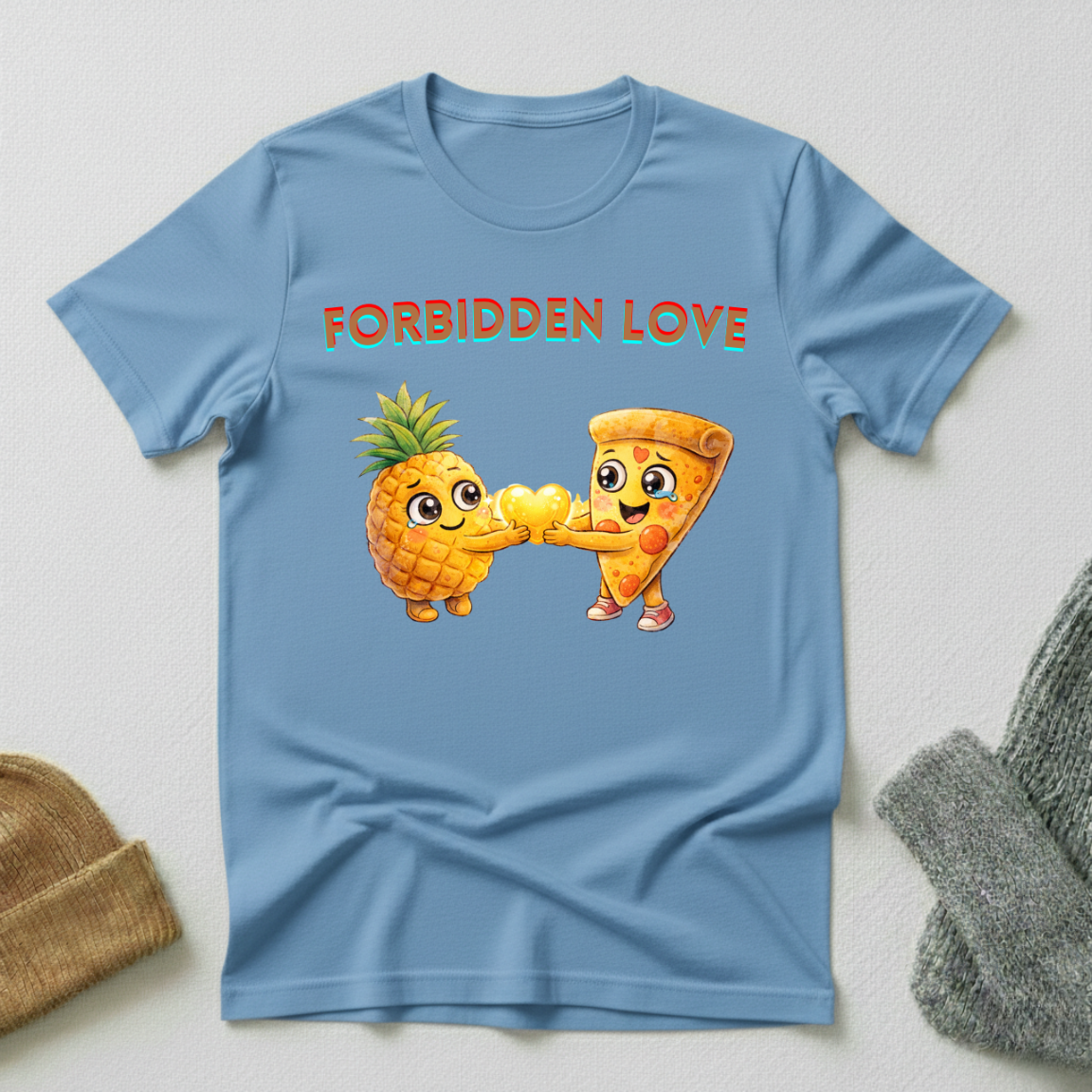 Forbidden Love Pineapple Pizza Romance T - Shirt