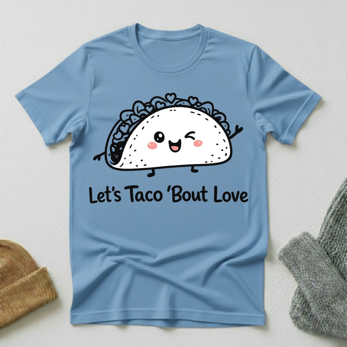 Let's Taco Bout Love Kawaii Romance Conversation T - Shirt