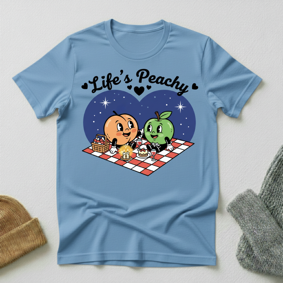 Life's Peachy Happy Picnic T - Shirt