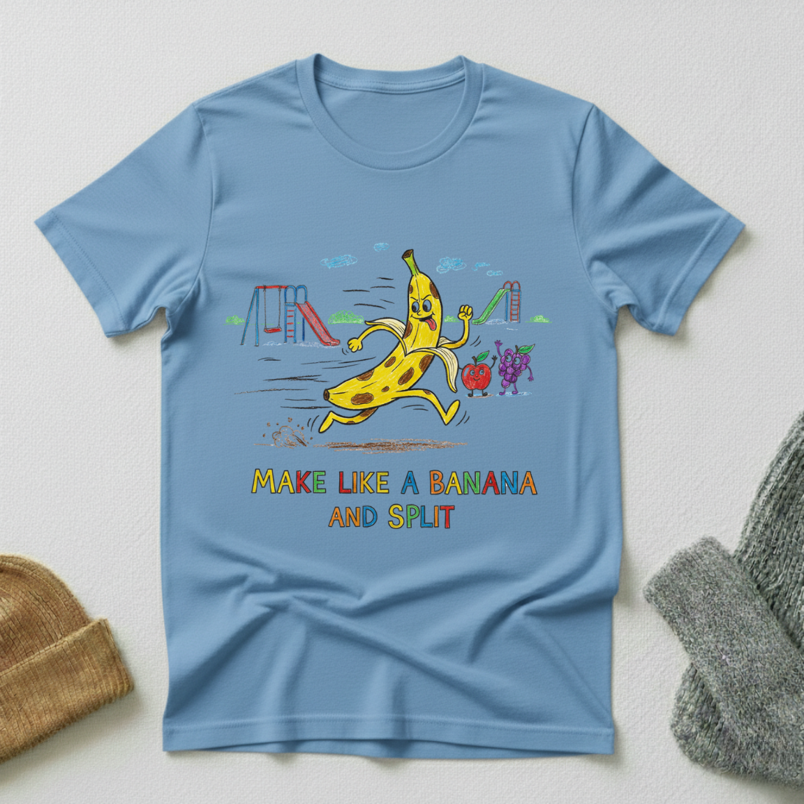 Make Like A Banana And Split Crayon T - Shirt