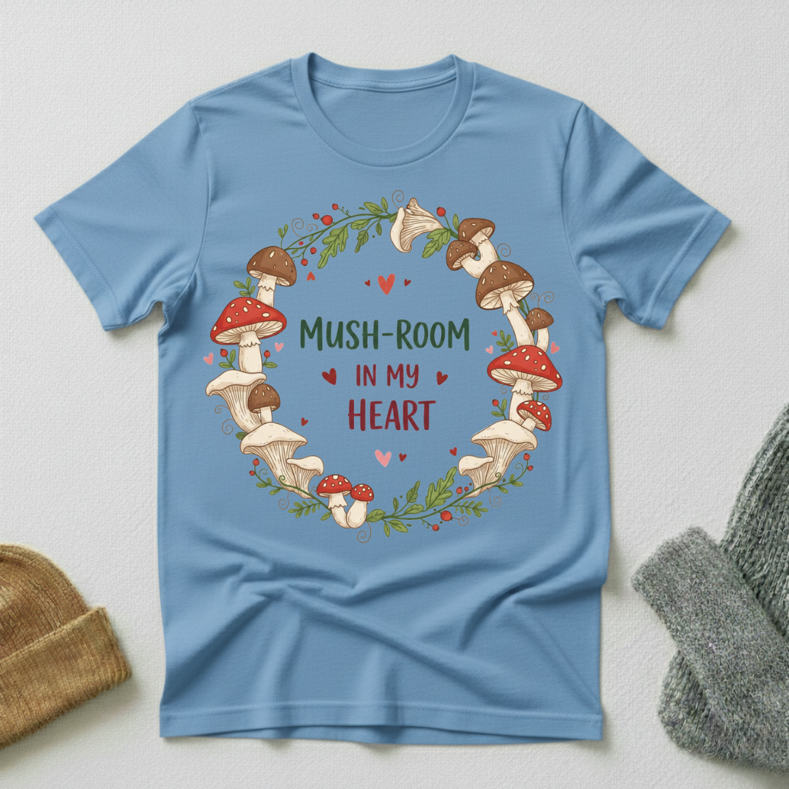 Mushroom In My Heart Vintage Elegance T - Shirt