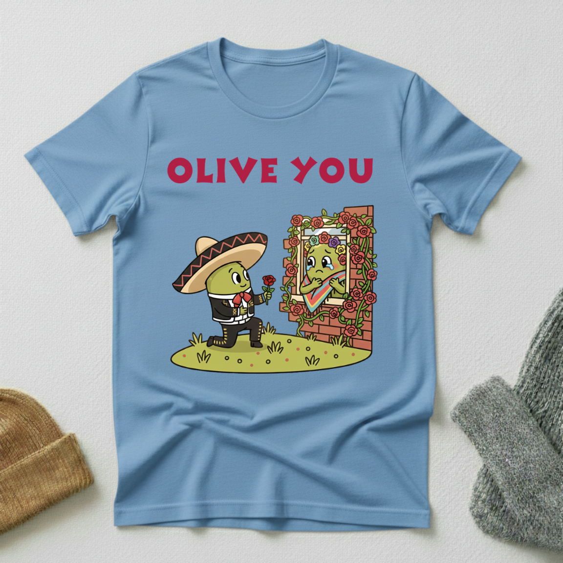 Olive You Mariachi Rose T - Shirt