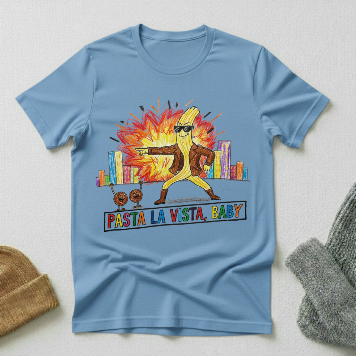 Pasta La Vista Baby Crayon T - Shirt