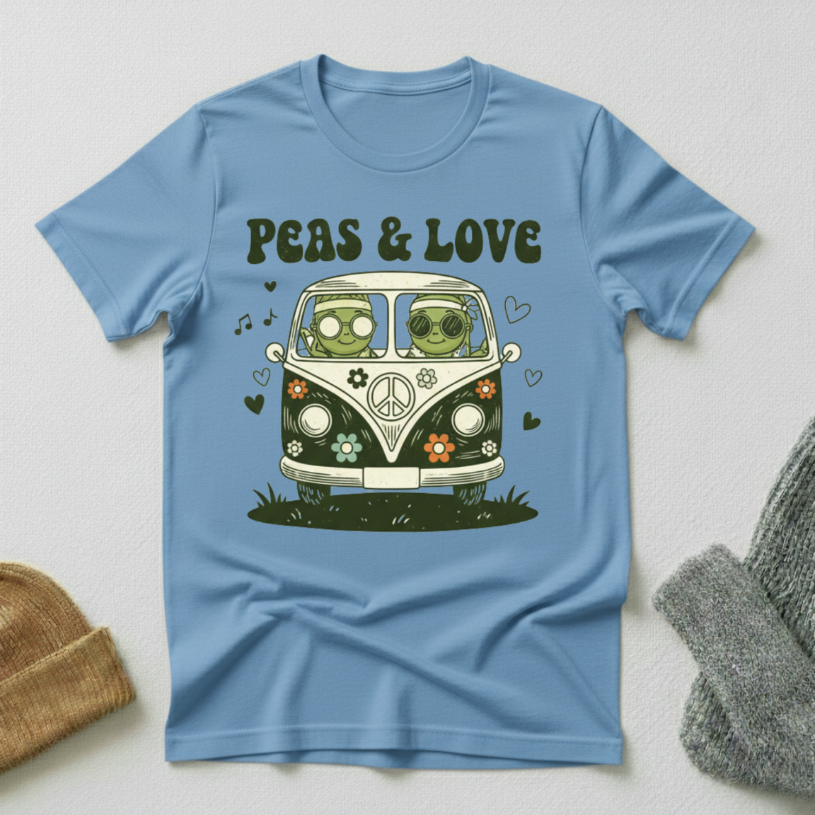 Peas And Love Groovy Van T - Shirt