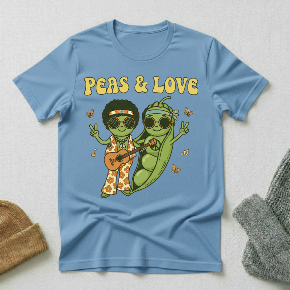 Peas And Love Groovy Vibe T - Shirt