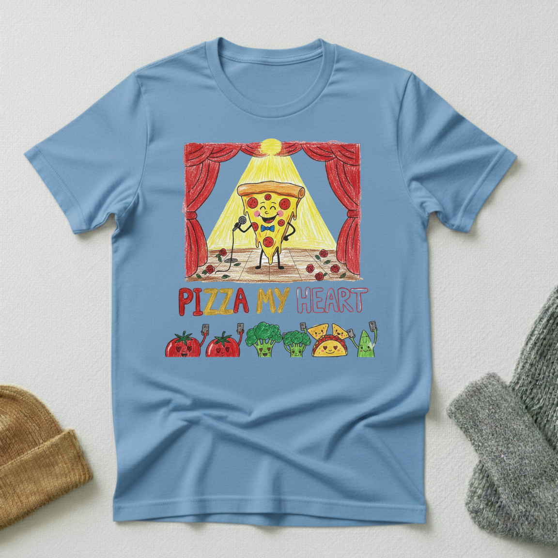 Pizza My Heart Crayon T - Shirt