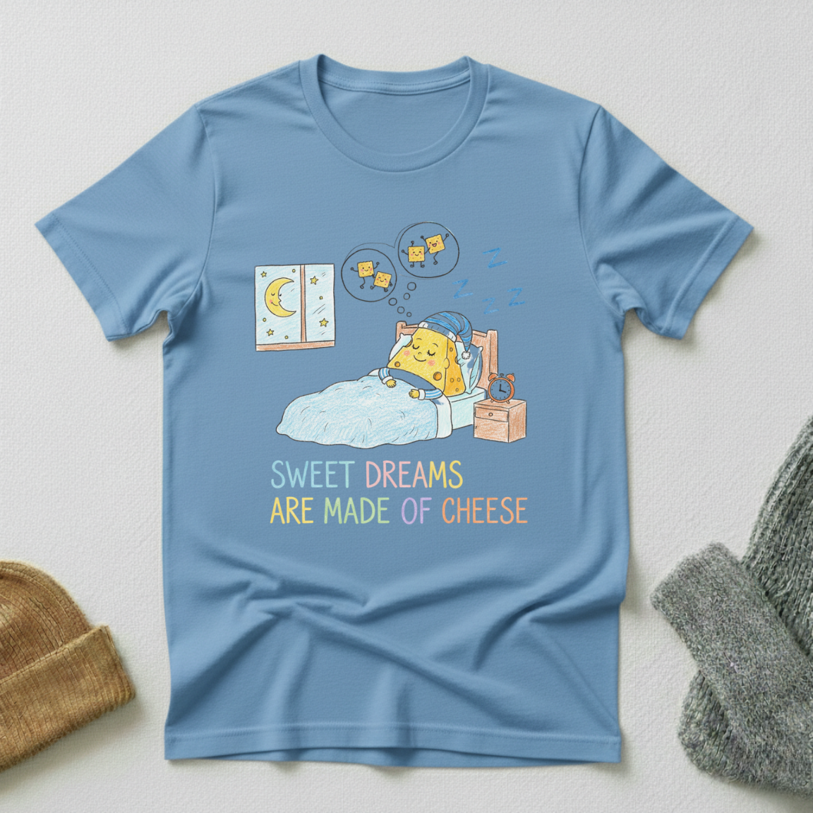 Sweet Dreams Are Made Of Cheese Crayon T - Shirt