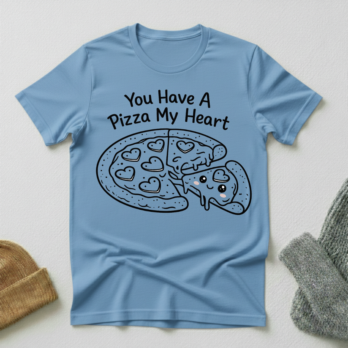You Have A Pizza My Heart Doodle T - Shirt