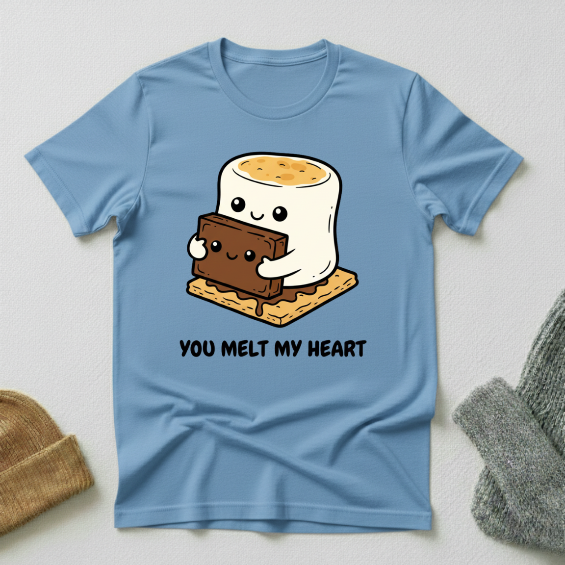 You Melt My Heart  Kawaii S'mores Romance T - Shirt