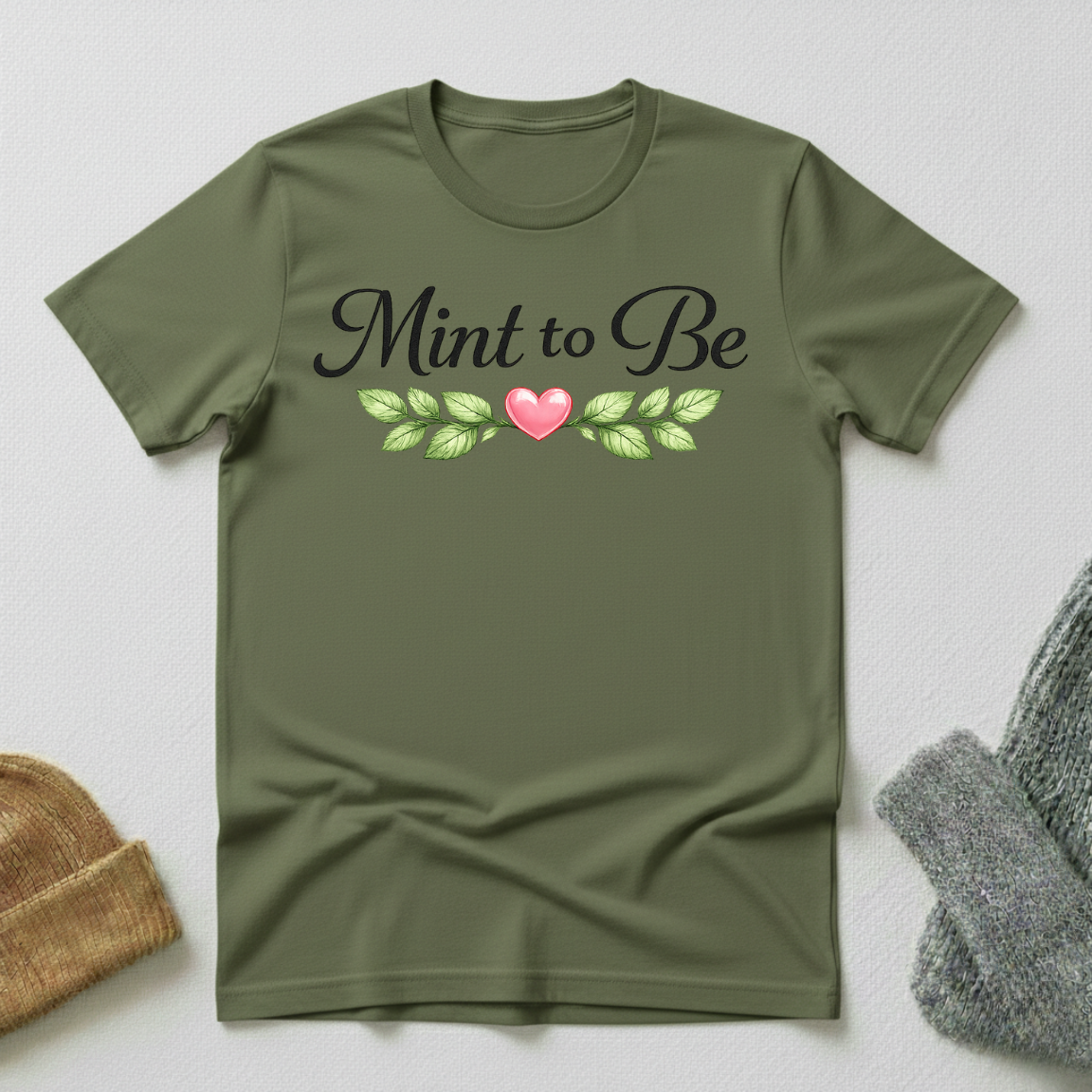 Mint To Be Romantic Heart T - Shirt
