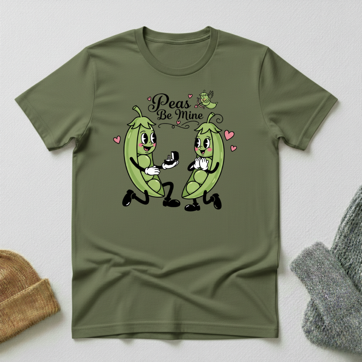 Peas Be Mine Cupid Love T - Shirt