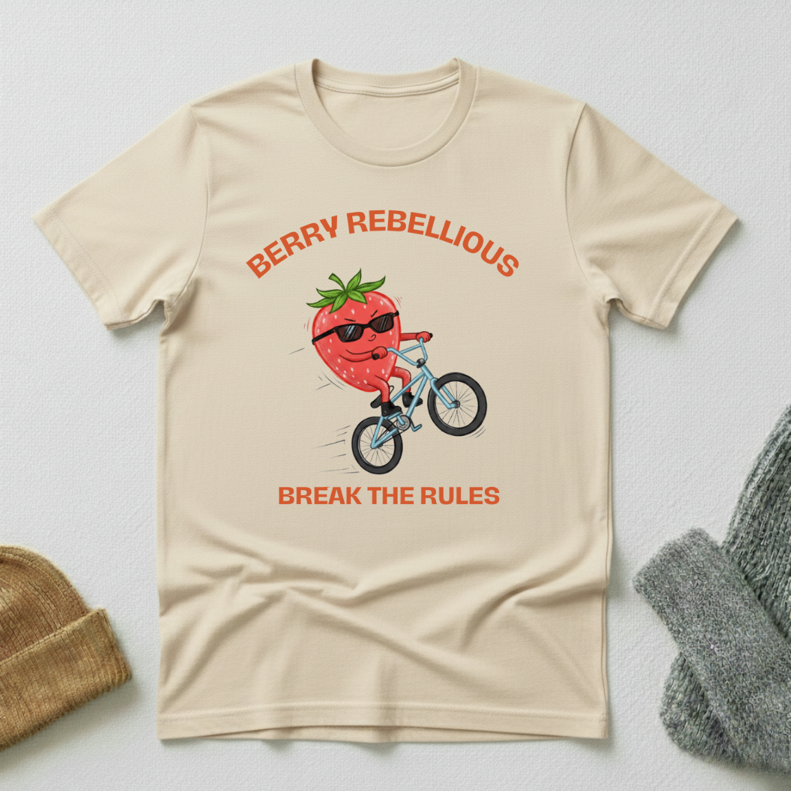Berry Rebellious Break The Rules Bicycle T - Shirt