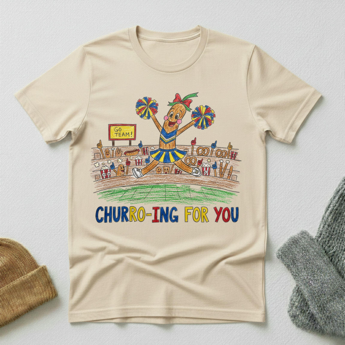 Churroing For You Crayon T - Shirt