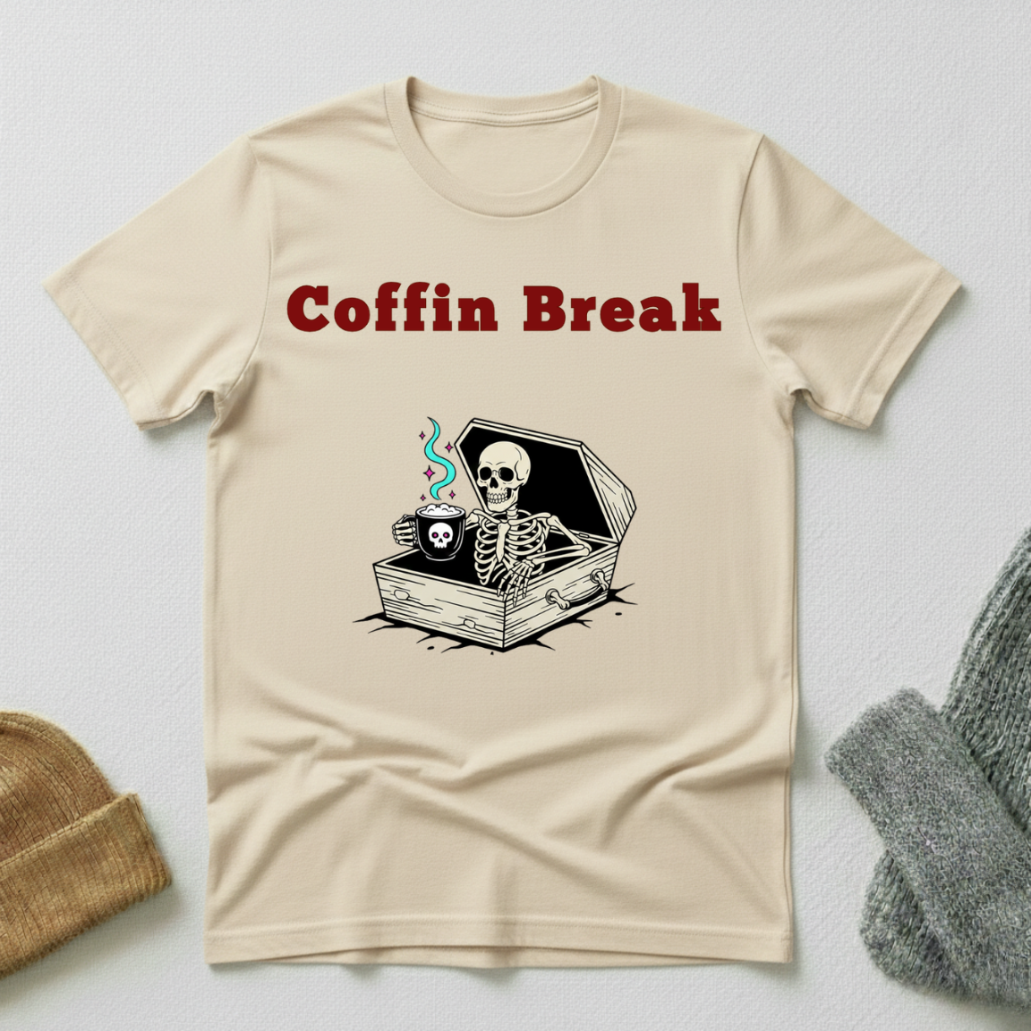 Coffin Break Horror Gothic Street Art T - Shirt
