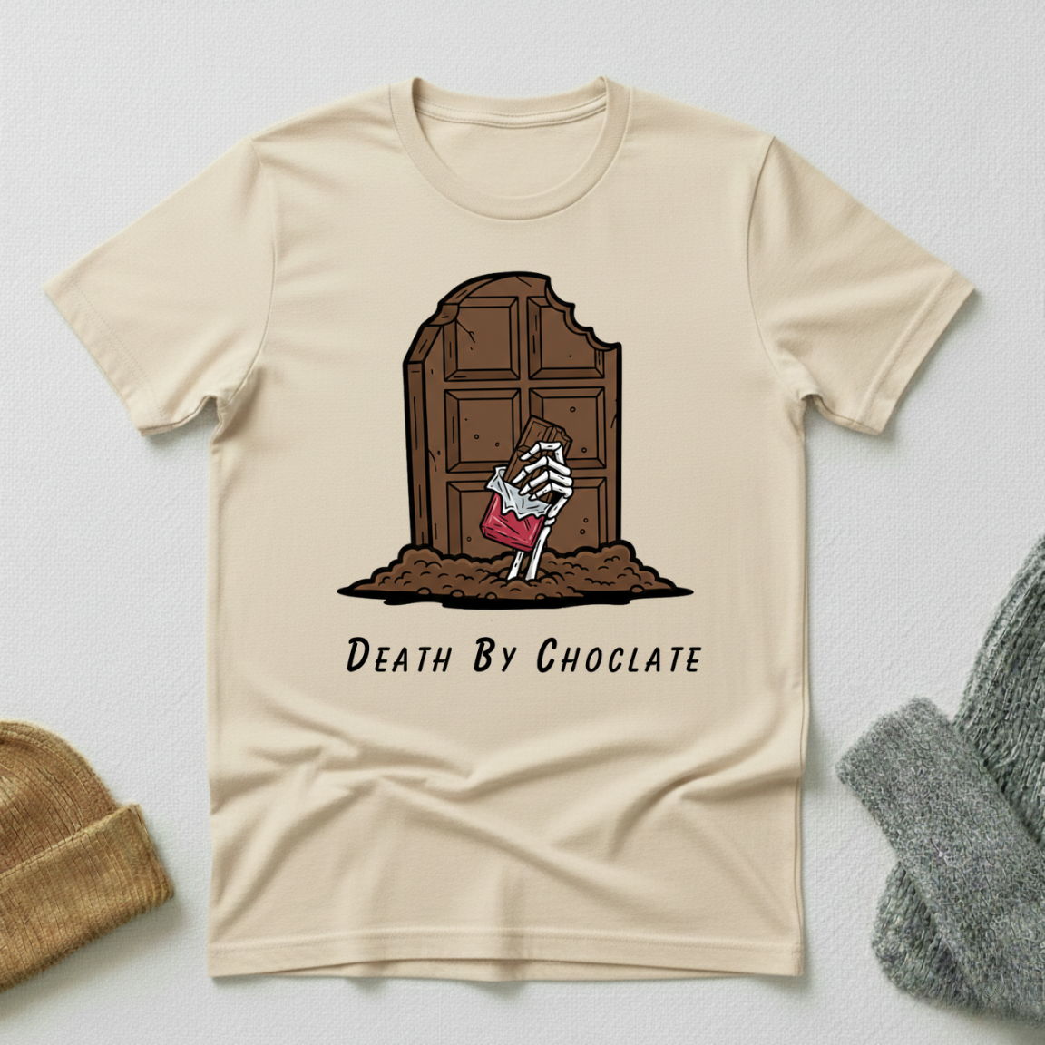 Death By Choclate Horror Gothic Street Art T - Shirt