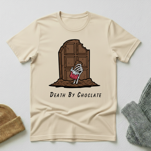 Death By Choclate Horror Gothic Street Art T - Shirt