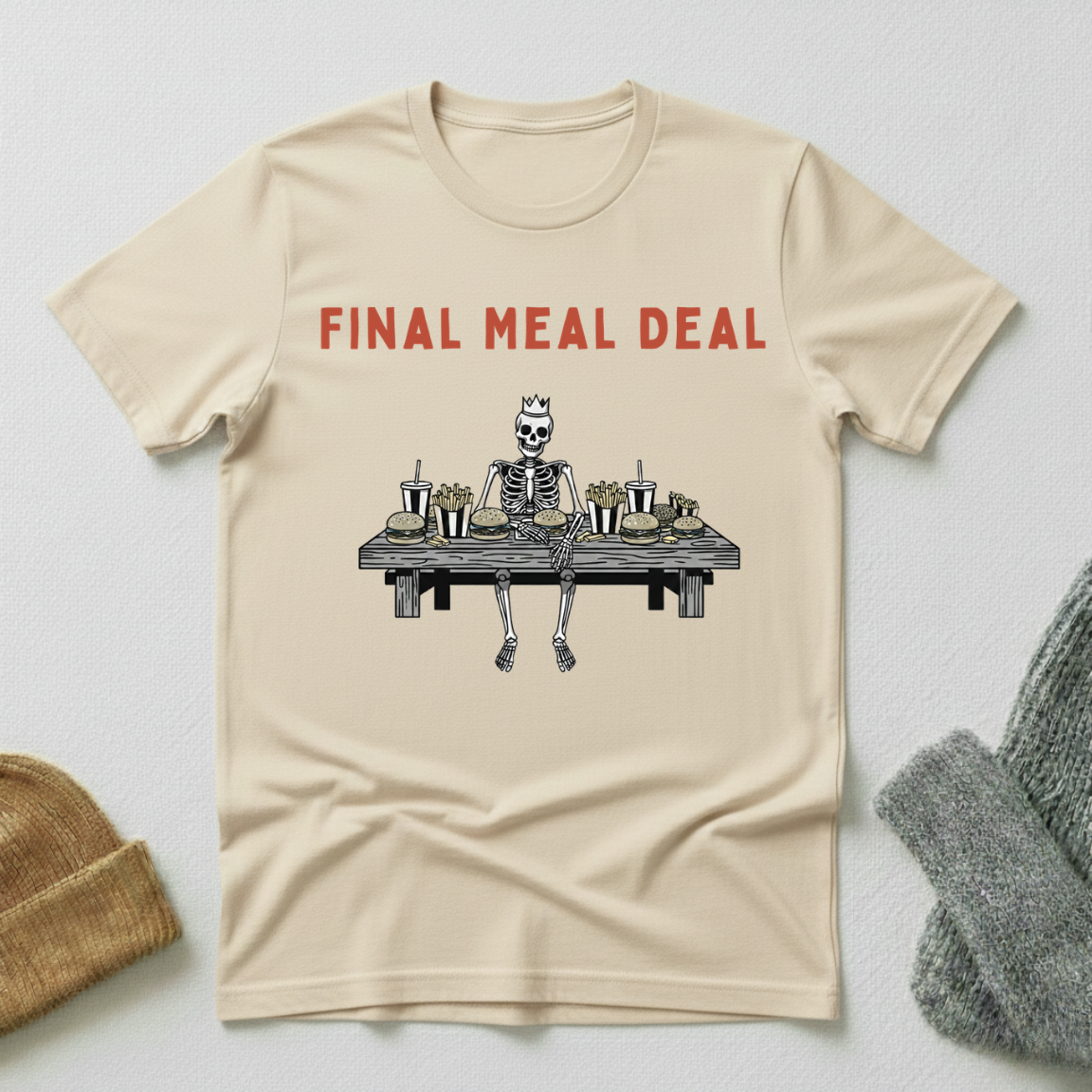 Final Meal Deal Horror Gothic Street Art T - Shirt