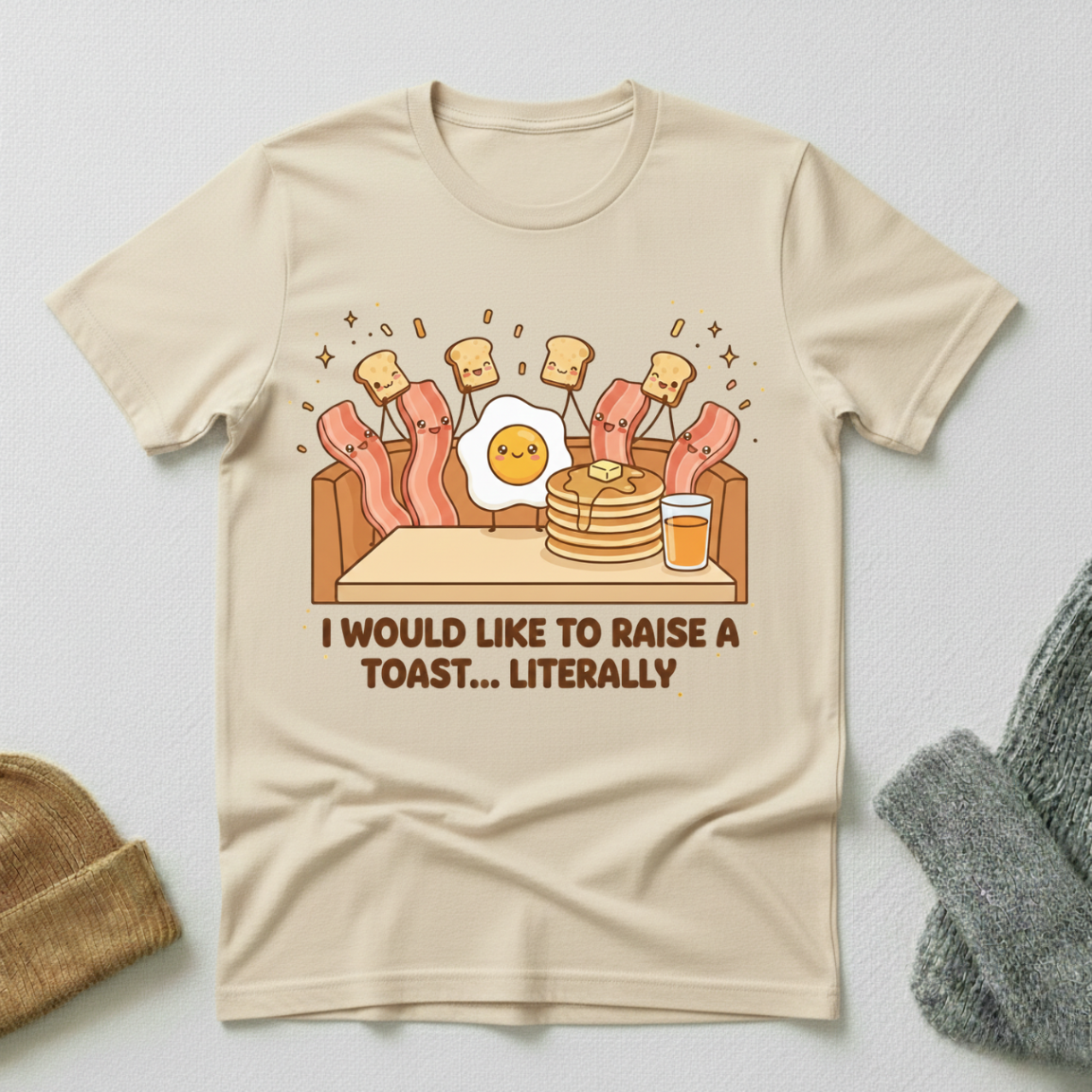 I Would Like To Raise A Toast Breakfast Celebration Kawaii T - Shirt