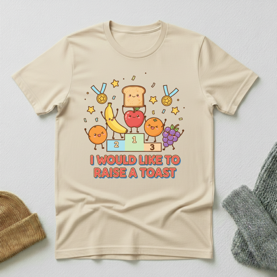 I Would Like To Raise A Toast Fruits Kawaii T - Shirt