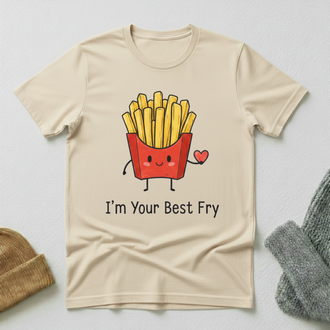 Im Your Best Fry Heart Cartoon T - Shirt