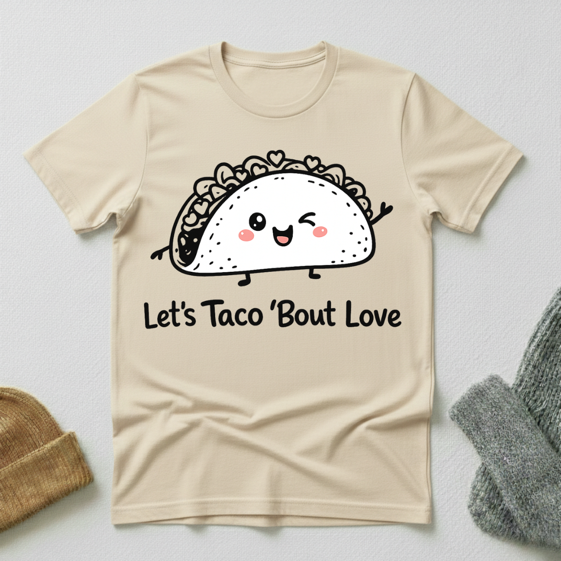 Let's Taco Bout Love Kawaii Romance Conversation T - Shirt