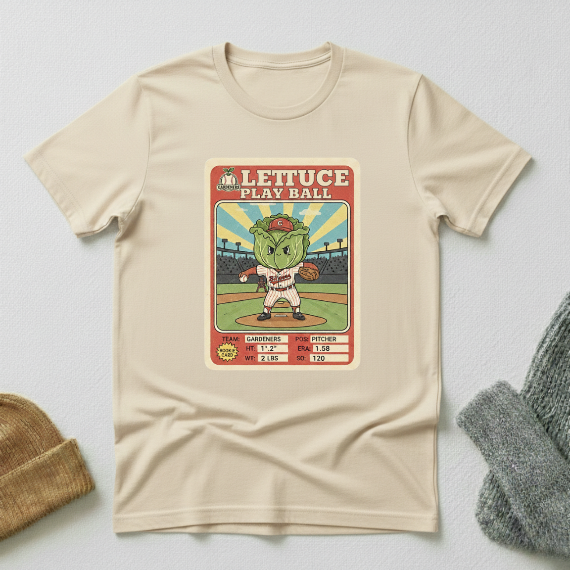 Lettuce Play Ball Trading Card T - Shirt