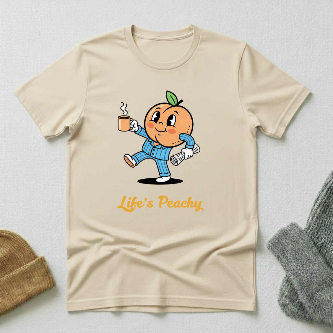 Life's Peachy Happy Peach T - Shirt