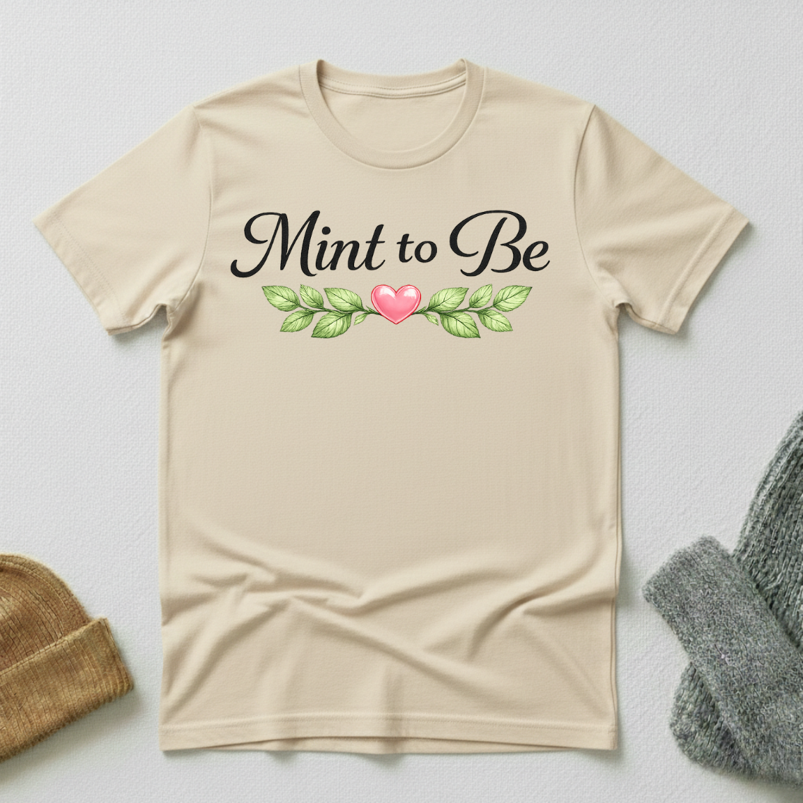 Mint To Be Romantic Heart T - Shirt