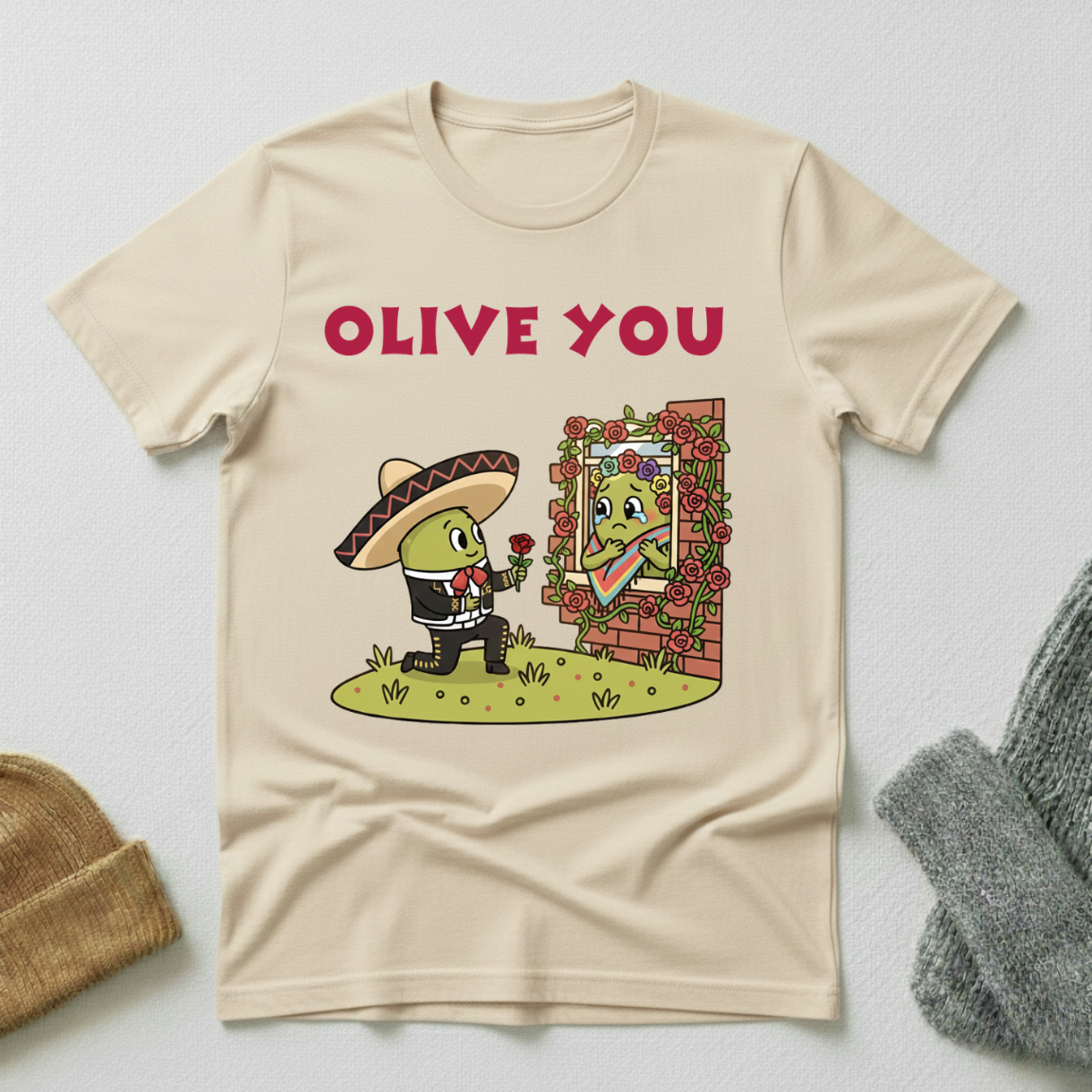 Olive You Mariachi Rose T - Shirt