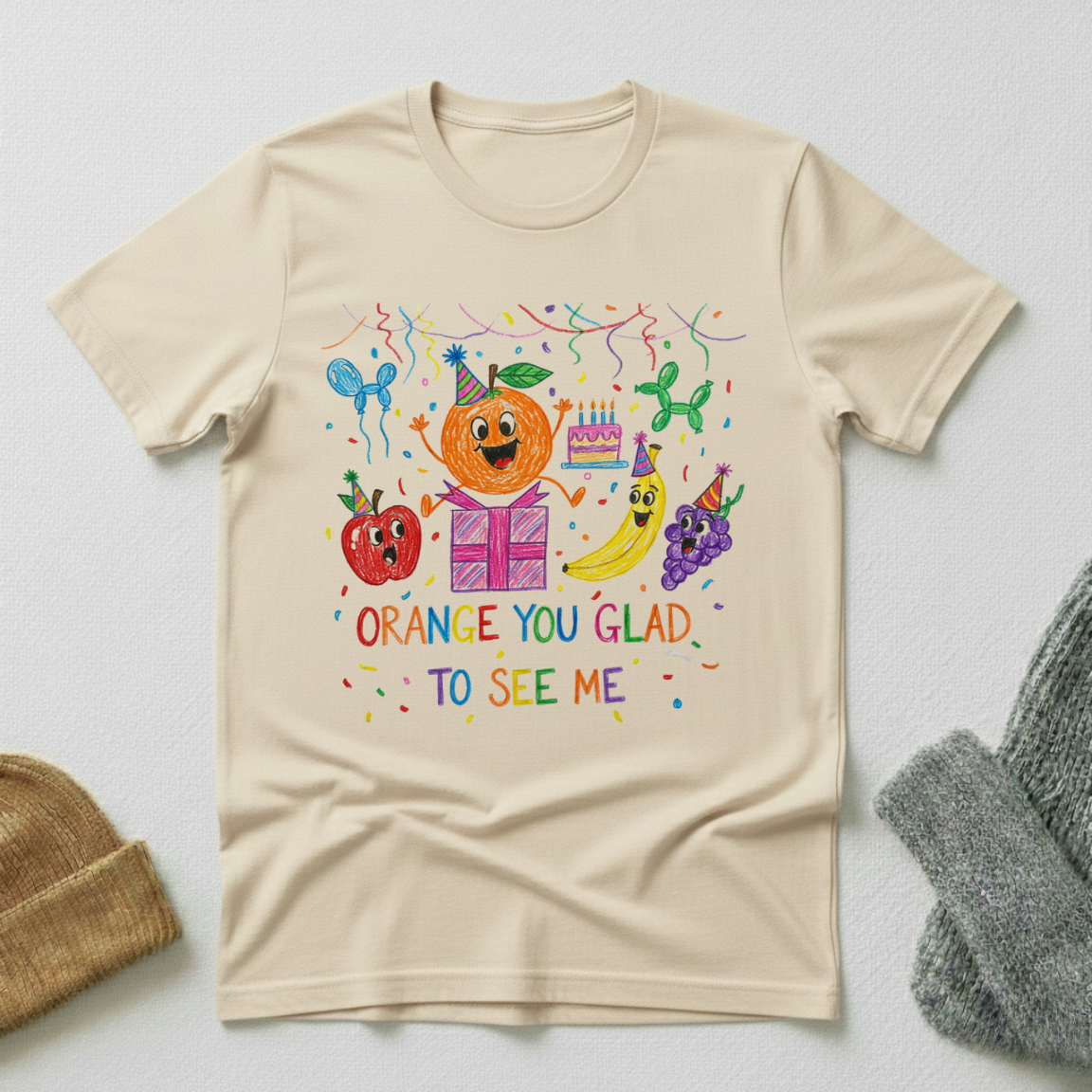 Orange You Glad To See Me Crayon T - Shirt