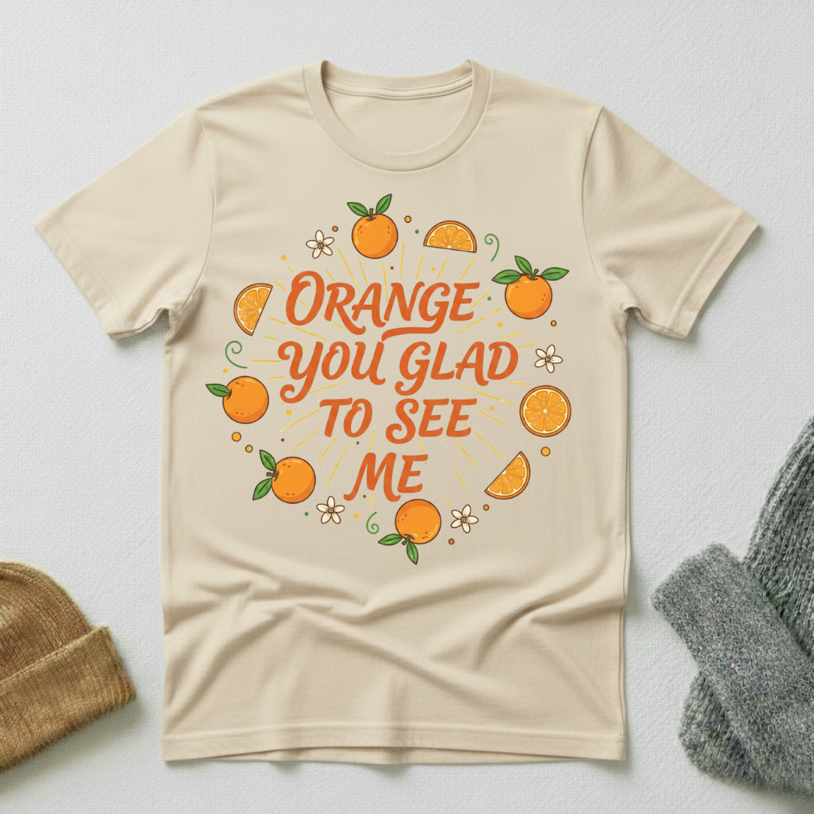 Orange You Glad To See Me Vintage Elegance T - Shirt