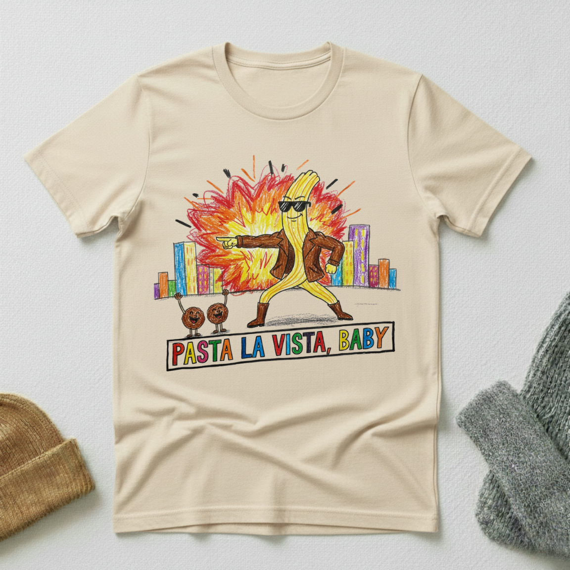 Pasta La Vista Baby Crayon T - Shirt