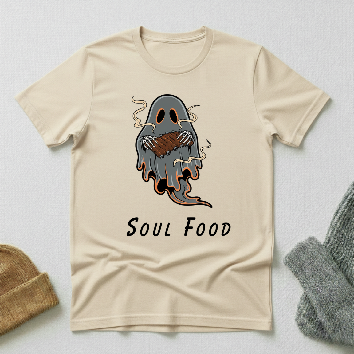 Soul Food Horror Gothic Street Art T - Shirt